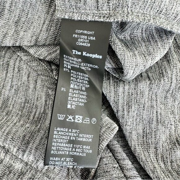 Sport The Kooples gray mini dress long sleeves tie knot skirt 3/8/large - Picture 13 of 16